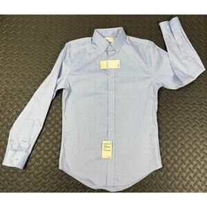 New With Tags Nordstrom Rack Shirt Mens 14.5 32/33 Blue Vista Trim Fit Button-Up